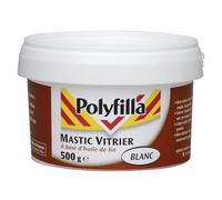 POLYFILLA Mastic de remplissage POLYF MAST VITR BLAN.500G 1401 Aluminium Blanc Casual Intérieur