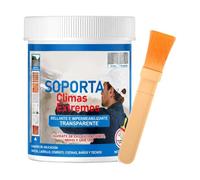 Mastic d'étanchéité toiture 100 g Imperméable Transparent Avec Pinceau | Enduit Anti-Fuite Mur En Béton Pour Appui De Fenêtre Tuyaux Tuile Brique Gouttières Garage Fermette Sous-Sol -Toit