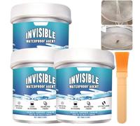 Mastic d'étanchéité transparent, revêtement flexible transparent pour toitures, béton, bois et métal, agent de réparation de fuites intérieur/extérieur pour salle de bain, cuisine, sous-sol (3PCS)