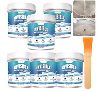 Mastic d'étanchéité transparent, revêtement flexible transparent pour toitures, béton, bois et métal, agent de réparation de fuites intérieur/extérieur pour salle de bain, cuisine, sous-sol (6PCS)