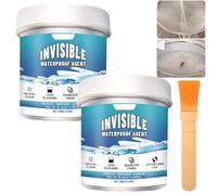 Mastic d'étanchéité transparent, revêtement flexible transparent pour toitures, béton, bois et métal, agent de réparation de fuites intérieur/extérieur pour salle de bain, cuisine, sous-sol (2PCS)