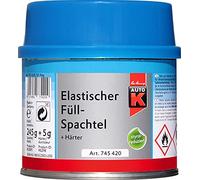 Mastic Elastique Auto-K - Mastic Polyester et Particules d'Aluminium - Réparation de Surfaces Métalliques ou Plastiques - 250 g - Ref. 745420
