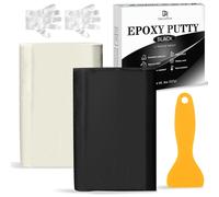 Mastic Epoxy-227g Pâte à Réparer Epoxy Bicomposant pour Collages Multiples Matériaux,Métal,Rebouche,Sculpter-Colle Époxy Argile de Sculpture pour Répare,Plastique,Pierre,Céramique (Noir)