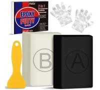 Mastic Époxy,280g Mastic Piscine sous L'eau,Mastic Epoxy Bicomposant pour Coller Rapidement le Métal,le Bois,le Plastique,la Céramique,Réparer les Fuites et Combler les Fissures (Noir)