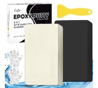 Mastic époxy, 284g mastic de piscine à réparation rapide, sous l'eau ou sur l'eau mastic de réparation époxy - 2 parties d'argile gravée époxy pour coller le métal, les carreaux, le plastique (Noir)