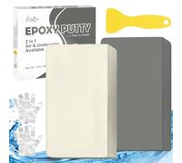 Mastic époxy, 284g mastic de piscine à réparation rapide, sous l'eau ou sur l'eau mastic de réparation époxy - 2 parties d'argile gravée époxy pour coller le métal, les carreaux, le plastique (Gris)