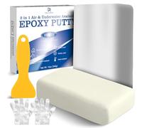Mastic Epoxy - 340g Pâte à Réparer Epoxy Bicomposant pour Collages Multi-Matériaux, Métal, Rebouche, Sculpter - Colle Époxy Argile de Sculpture Répare, Plastique, Pierre, Céramique, Milliput (Blanc)