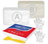 Mastic Epoxy Blanc 340g Pâte à Réparer Bicomposant - Colle Époxy Imperméable Sous L'Eau pour Réparations, Collages, Rebouche, Sculpter, Modélisation sur Métal, Plastique, Pierre, Céramique, Bois