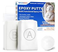 Mastic Epoxy, Endhokn 300g Mastic Epoxy bi Composant Réparer Fuites, Fissures Et Remplir Les Trous, Pate Sculpt Epoxy Pour Métal, Céramique, Plastique, Bois, Carrelage (blanc)