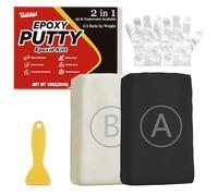 Mastic Epoxy Noir, 280g Colle Epoxy Plastiqu, Pate Epoxy Multifonction pour Sculpture, Modélisation, Création, Mastic époxy Plomberie pour Coller le Plastique, Métal, Céramique, Bois, Imperméable