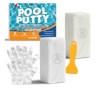 Mastic Époxy pour Piscine 340g, Bi-Composant Mastic pour Piscine, Colle Réparation Rapide de Fissures et Fuites, Sous l'Eau et au-dessus de l'Eau, pour Carrelage, Ciment, Métal, Plastique (Blanc)