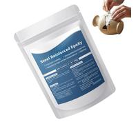 Mastic époxy renforcé d'acier | Thermo-résistant et imperméable 100g | Mastic époxy argile | Pour céramique, bois, carrelage, verre, pierre, restauration figurines modèles, mise
