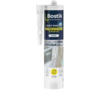 Bostik Mastic d’Étanchéité Joint Parfait Maçonnerie et Portes -Jointe Tous Matériaux et Colmate les Fissures - Intérieur et Extérieur Sous Abri - Formule Acrylique - Couleur : Blanc - 280 ml