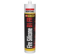 Mastic coupe-feu Fire Silicone B1 FR - étanche à la fumée - 300 mL gris SOUDAL