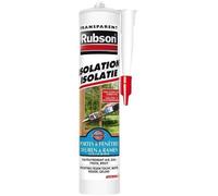 Rubson Mastic Isolation transparent – Joint silicone, isolation thermique et phonique – 280 ml
