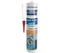 Mastic JOINT & FIX cristal GEB pour réaliser des joints étanches 100% invisible 280ml