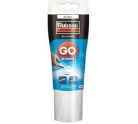 Rubson Je Jointe Mastic Blanc 50 ml, mastic étanche anti-moisissure en tube prêt à l'emploi, mastic silicone durable pour joints sanitaires spécial Bain & Cuisine