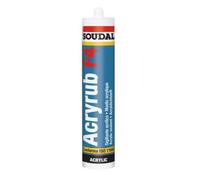 Mastic joint - SOUDAL - ACRYRUB F4 - Chêne moyen - Plasto-élastique - Recouvrable
