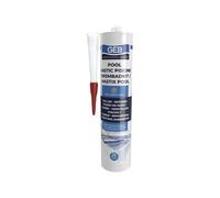GEB Mastic étanche spécial piscine – Gris 290 ml – Pour coller, jointoyer et réparer sous l'eau