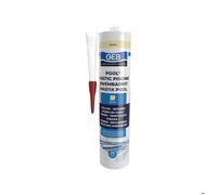 GEB Mastic étanche spécial piscine Beige 290 ml pour coller, jointoyer et réparer même sous l'eau des éléments de piscine, carrelage, mosaïque, margelle, projecteur, bonde