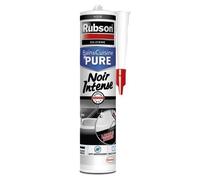 Rubson | Mastic Bain & Cuisine Noir Intense (cartouche de 280 ml) - Joint silicone multi-matériaux renforcé en antifongiques - Mastic sanitaire coloré, souple & étanche
