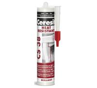 Mastic noir résistant à la chaleur jusqu'à 1200 °C - Mastic pour températures extrêmes - Résistant aux flammes et aux hautes températures - Ne rétrécit pas (1 x 300 ml)
