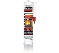 Rubson | Mastic Special Materials Hautes Températures Noir (cartouche de 280 ml) - Mastic intérieur résistant à 1200°C - Réparation et étanchéité des cheminées, chaudières, fours, barbecue, etc