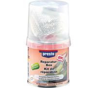 Mastic polyester de réparation avec tube durcisseur et tissu fibre de verre - Lot de 6 - PRESTO - 12055.06