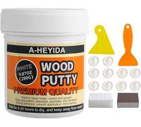 Mastic pour bois blanc - 280 g - Mastic pour bois - Peut être peint, décapé - Mastic de réparation pour fissures et trous sur tous les sols en bois, meubles, bois dur