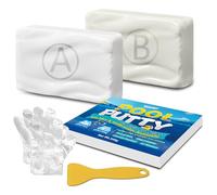 Mastic pour Piscine - 340g Mastic Époxy Bi Composant pour Réparer les Fuites sous l'eau ou au-dessus, Idéal pour Carrelage, Béton, Ciment, Bois, Plastique etc, Peut être Poncé, Percé et Peint (Blanc)