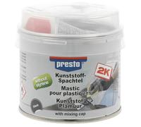 Mastic pour plastique - Presto - 250 g - Noir - Sans styrène - Bicomposant