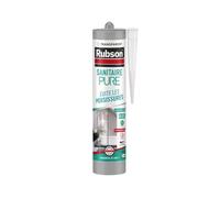 Rubson – Mastic d'étanchéité Pure – Sanitaire transparent – Agents anti-moisissures – 280 ml