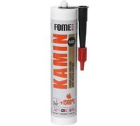 Mastic réfractaire FOME FLEX Kamin 1500 °C - silicate haute température, durcissement rapide, étanchéité poêle & cheminée - 300 ml