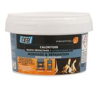 GEB Mastic réfractaire CALORYGEB spécial montage et réparation de boisseaux, conduits de fumée et foyers de cheminée, résistant jusqu’à 1300°C, Pot 300g