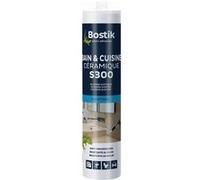 Bostik S300 - Mastic Silicone Etanchéité Bain et Cuisine - Traité Anti Moisissure - Facile à Lisser - Résiste aux Produits d'Entretien - Transparent - Cartouche de 300 ml