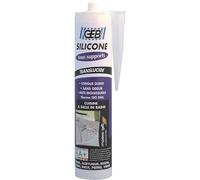 Mastic sanitaire - silicone pour tous supports - translucide - 280 mL