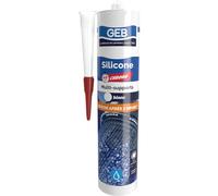 Mastic silicone acétique - 280 ml - Blanc - 60min Chrono - Geb