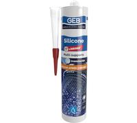 Mastic silicone acétique - 280 ml - Transparent - 60min Chrono - Geb