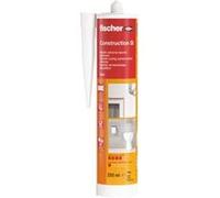Mastic silicone de construction FISCHER 280 ml blanc neutre - Élasticité 20% Blanc