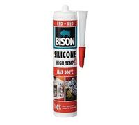 Mastic silicone haute température 280ml Rouge