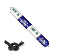 Mastic silicone imperméable, résistant à la chaleur, solution permanente pour fissures de toitures et murs, mastic extérieur imperméable, résistant à la déchirure et à l'étirement (Noir, 500ml)