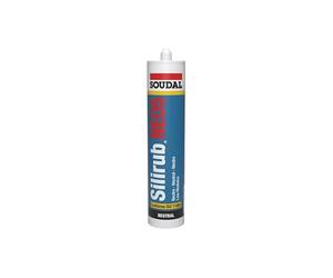 Mastic silicone menuiserie SILIRUB NO5 chêne 310 ml Soudal 120641