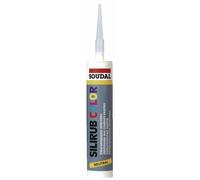 Soudal - Mastic silicone neutre silirub color - Coloris.Bordeaux - R.A.L..3005 -