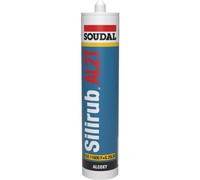 Mastic silicone neutre - Silirub AL2T - blanc - 300ml - par 24 SOUDAL