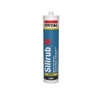 Mastic silicone neutre Silirub N Transparent 300ml SOUDAL