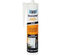 Mastic silicone pour joint sanitaire - 250 ml - Blanc - GEB Blanc G