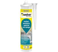 Mastic Silicone Résistant Aux Moisissures,Gris Perle,300 Ml,Spécial Sanitaire,Weberseal Sanitary