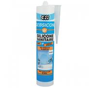 Mastic silicone sanitaire - acétique - blanc - 12 x 310 ml - Gebsicone W GEB