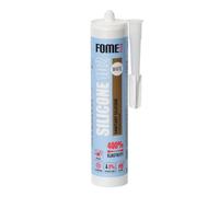 Mastic silicone sanitaire blanc FOME FLEX [310 ml] - Résistant aux moisissures (S1) - Silicone pour joints de salle de bain, gouttières et fenêtres