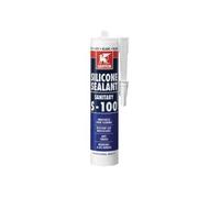 Griffon – Mastic silicone sanitaire S-100 – base acétique – blanc – cartouche 310 ml